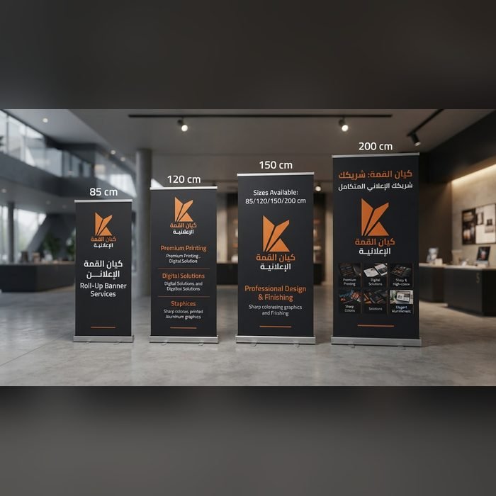 طباعة رول أب بمقاسات متنوعة